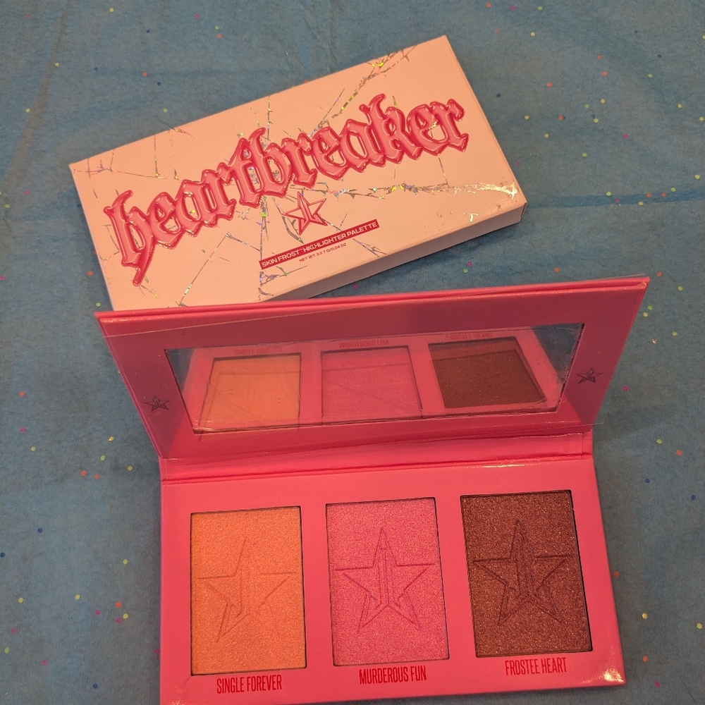 NWT Jeffree Star Highlighter Palette, Concealer, & Red Velour Liquid Lipstick - Picture 3 of 8